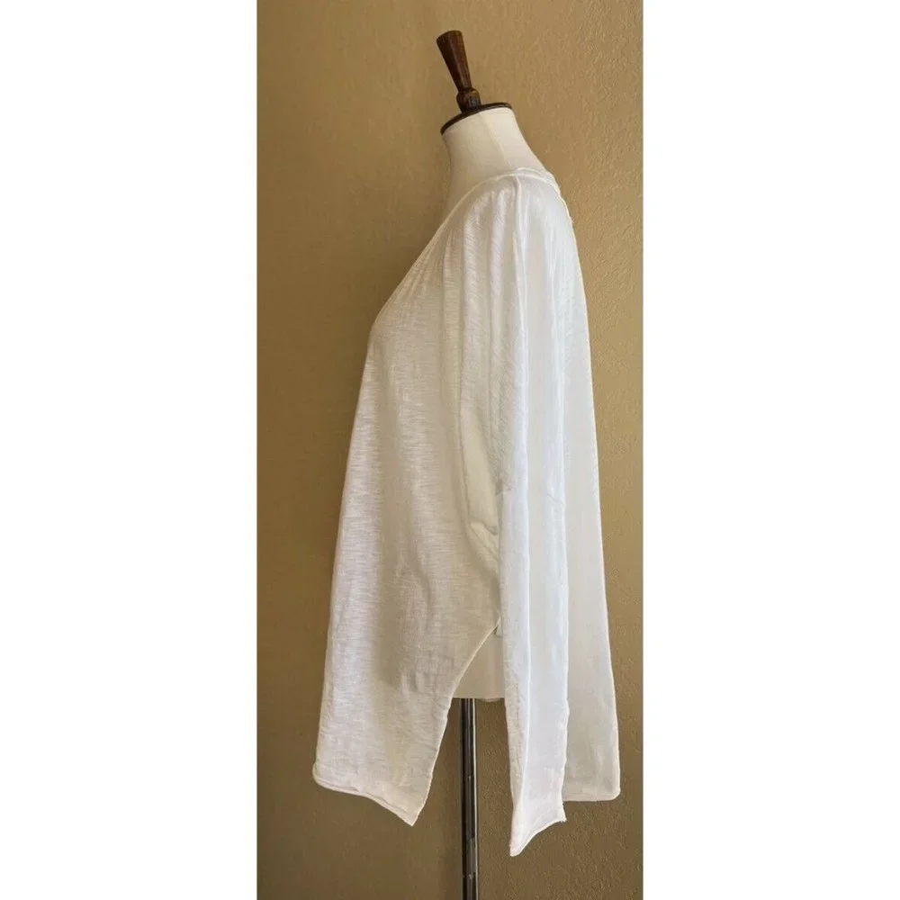 Free People Womens White On My Mind Oversized Light V-Neck Shirt By We The Free - Picture 11 of 11